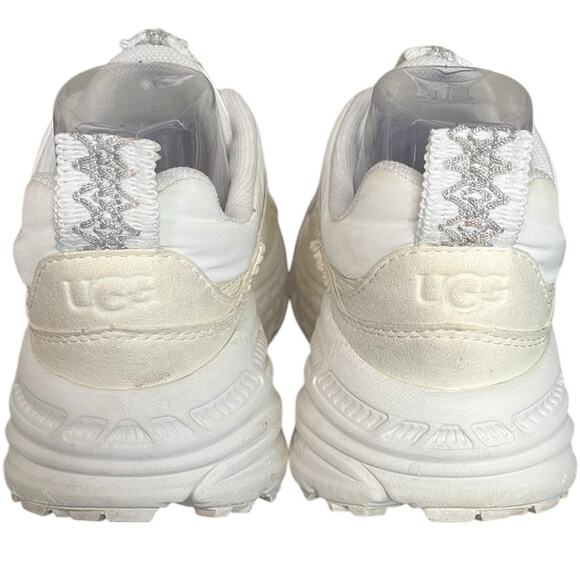 UGG CA805 X Zip White Nylon & Suede Sneaker Women's Size US 7 - Picture 4 of 8